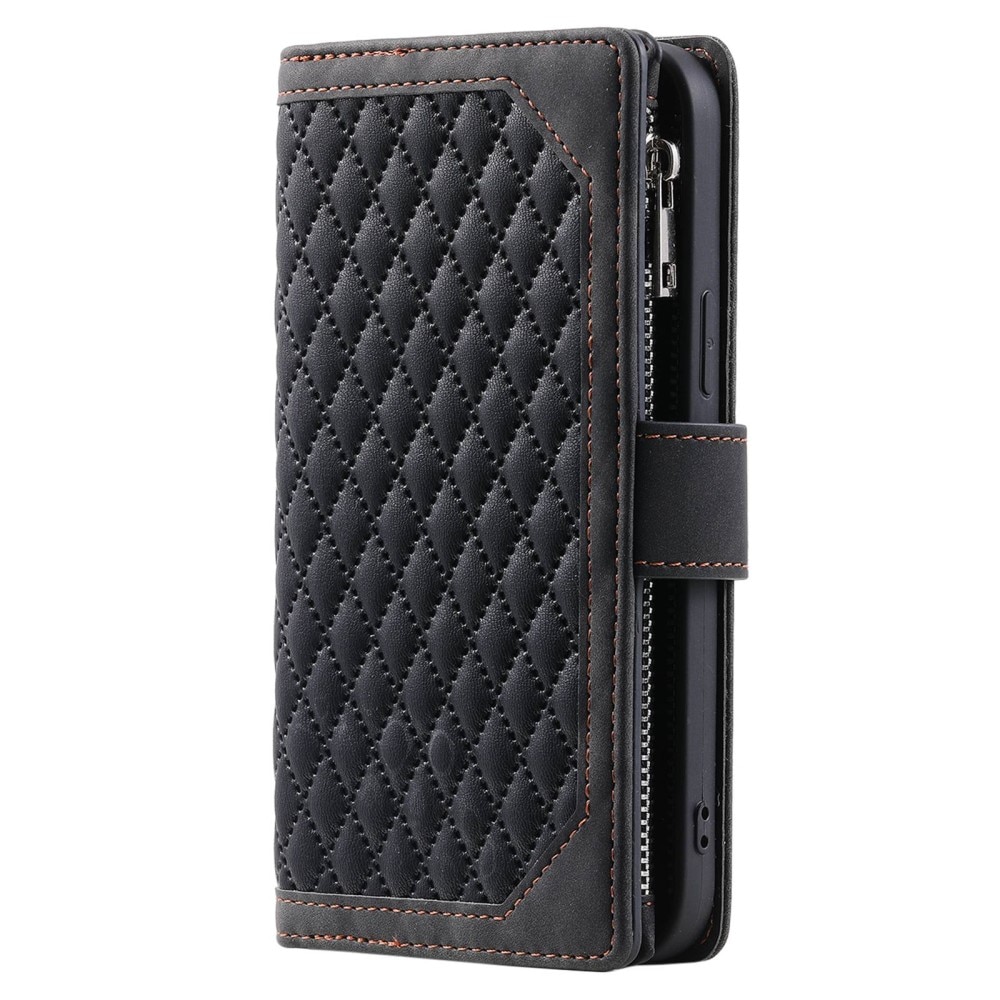 Lompakkolaukku Samsung Galaxy Z Fold 4 Quilted Musta