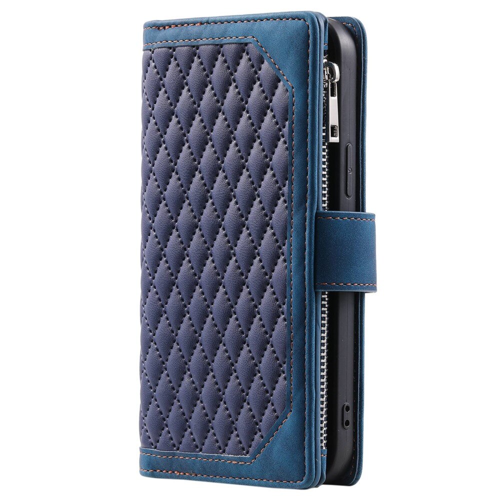 Lompakkolaukku Samsung Galaxy Z Fold 4 Quilted Sininen