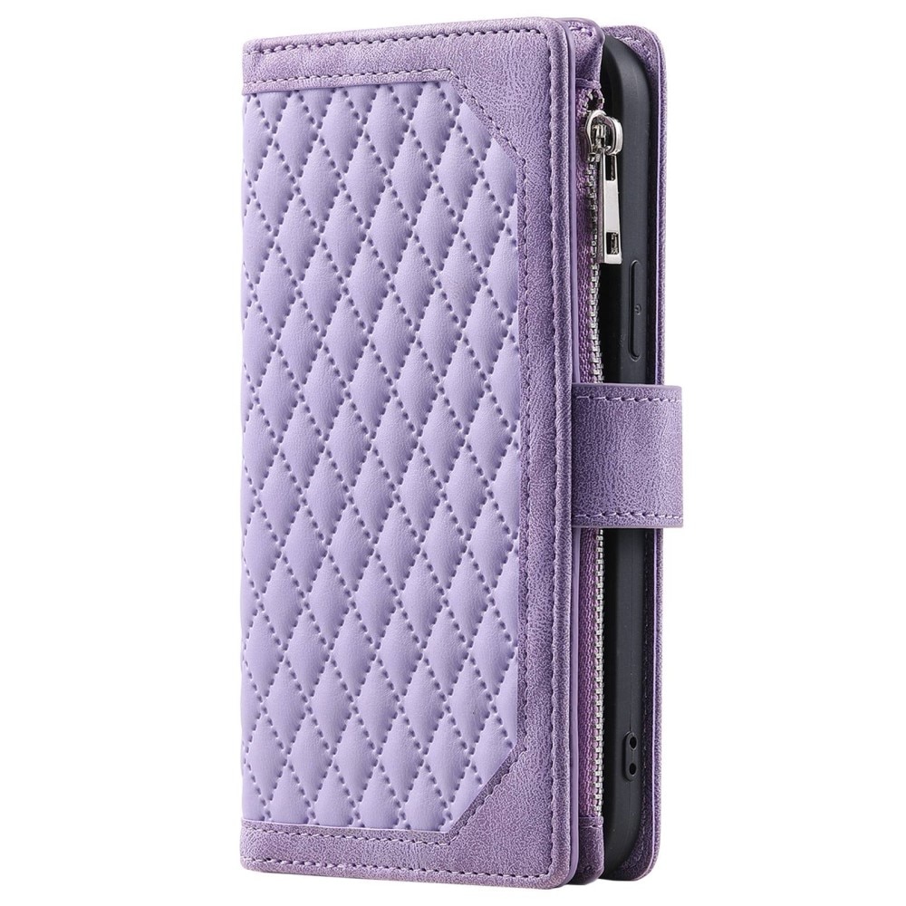 Lompakkolaukku Samsung Galaxy Z Fold 4 Quilted Liila