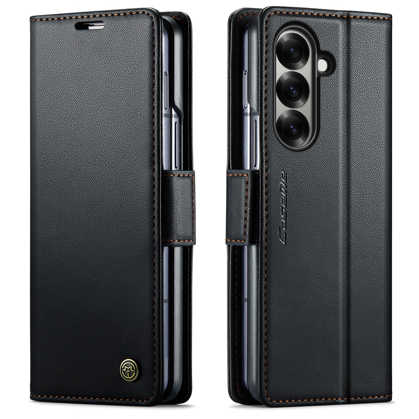 RFID-blocking Slim Lompakkokotelo Samsung Galaxy Z Fold 7 musta
