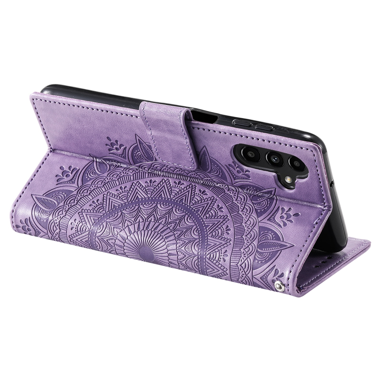 Nahkakotelo Mandala Samsung Galaxy S25 FE Liila