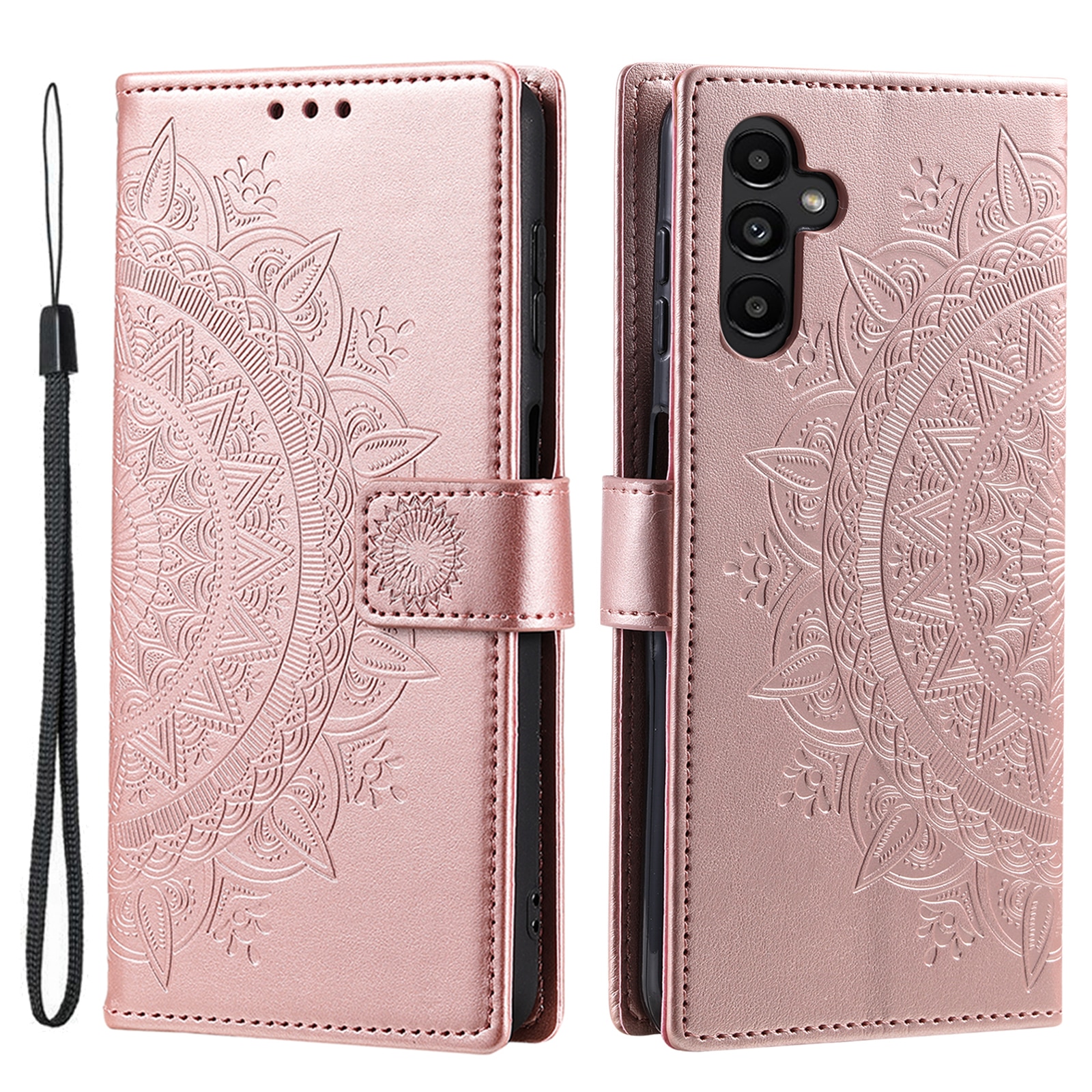 Nahkakotelo Mandala Samsung Galaxy S25 FE Ruusukulta