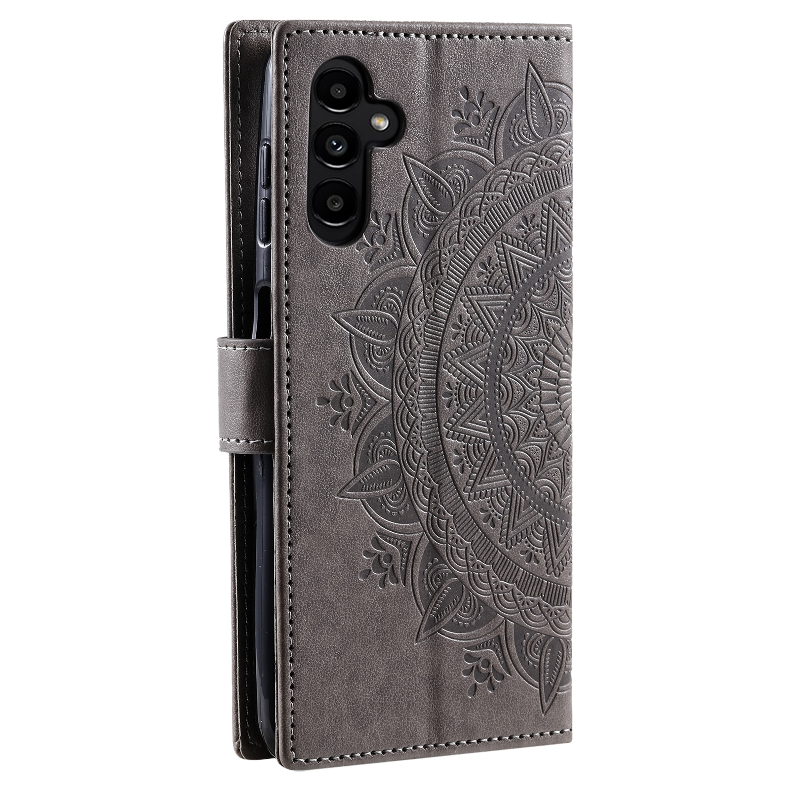 Nahkakotelo Mandala Samsung Galaxy S25 FE Harmaa