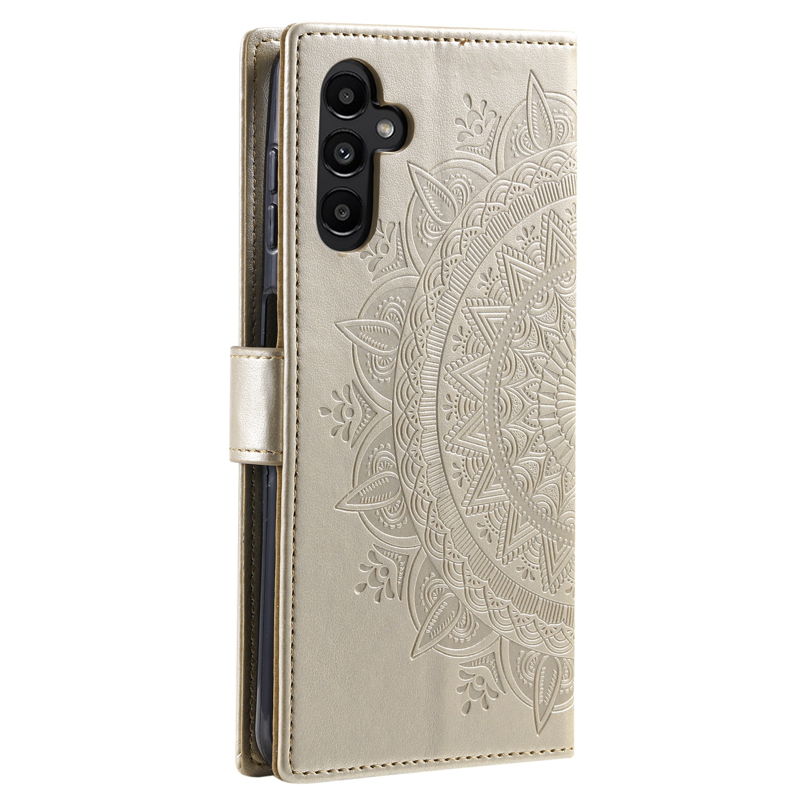Nahkakotelo Mandala Samsung Galaxy S25 FE Kulta