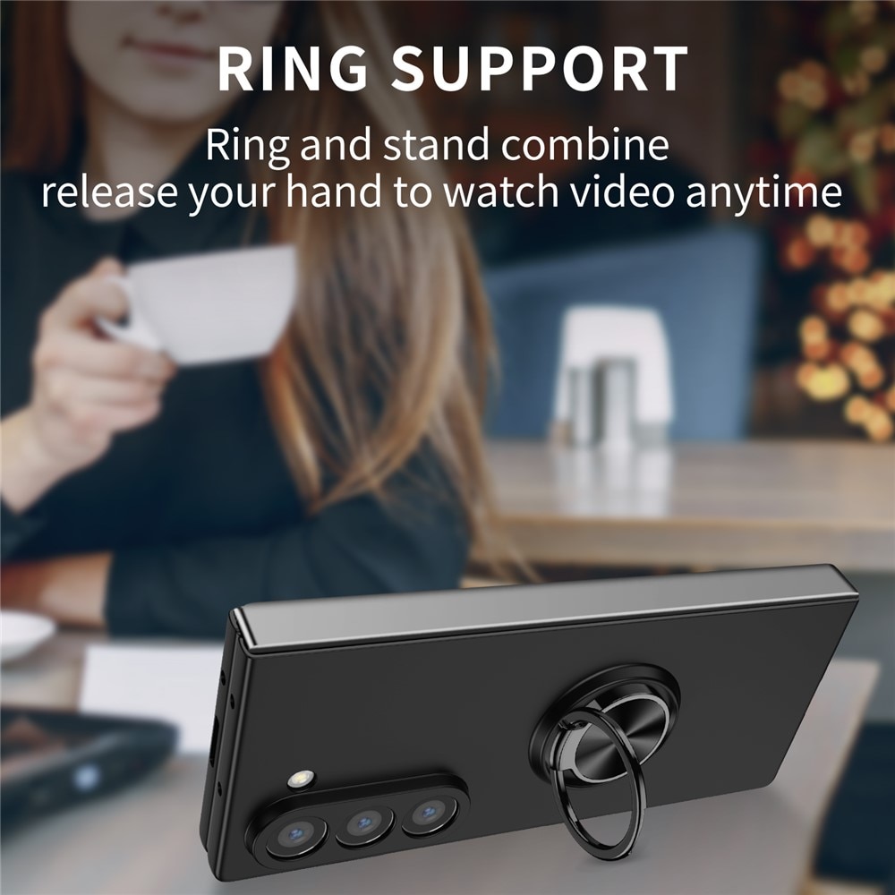 Samsung Galaxy Z Fold 7 Kuori magneettinen rengaspidikkeellä musta