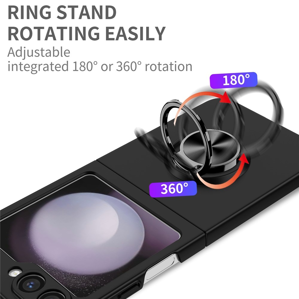 Samsung Galaxy Z Flip 7 Kuori magneettinen rengaspidikkeellä musta