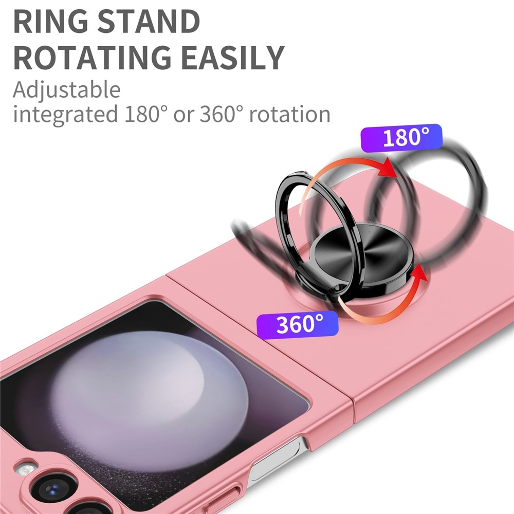Samsung Galaxy Z Flip 7 Kuori magneettinen rengaspidikkeellä Vaaleanpunainen