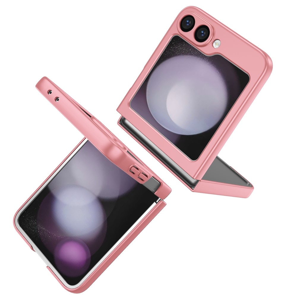 Samsung Galaxy Z Flip 7 Kuori magneettinen rengaspidikkeellä Vaaleanpunainen