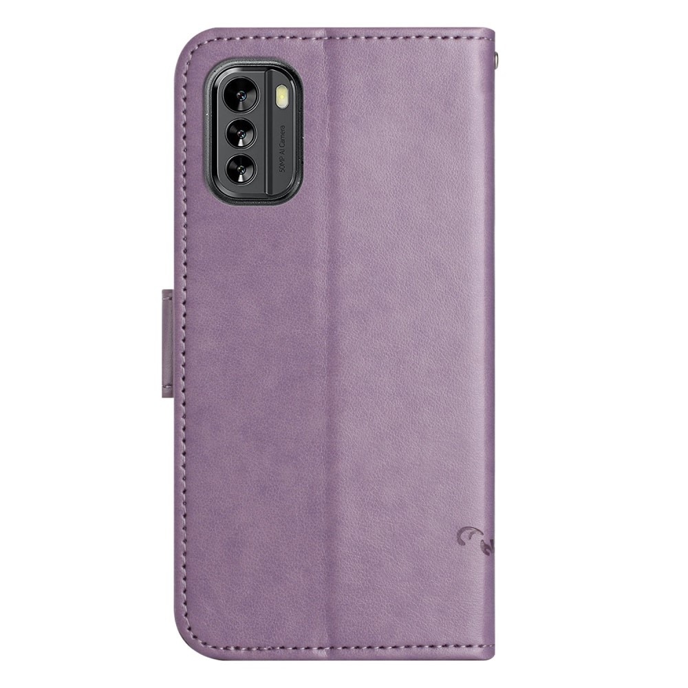 Nahkakotelo Perhonen  Nokia G60 Liila