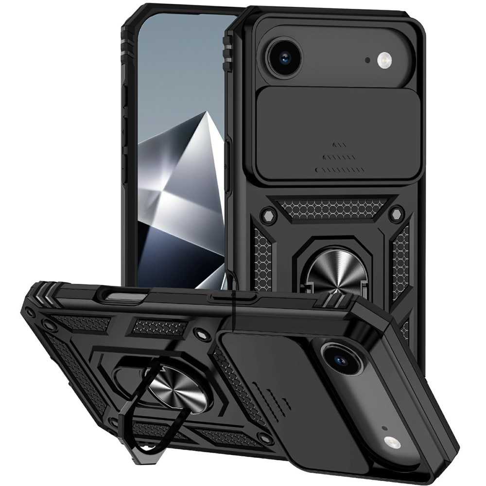 Hybridikuori Ring + Kamerasuojalla iPhone 17 Air Musta