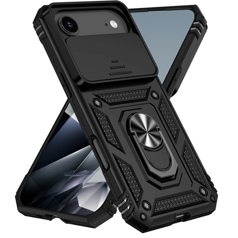 Hybridikuori Ring + Kamerasuojalla iPhone 17 Air Musta