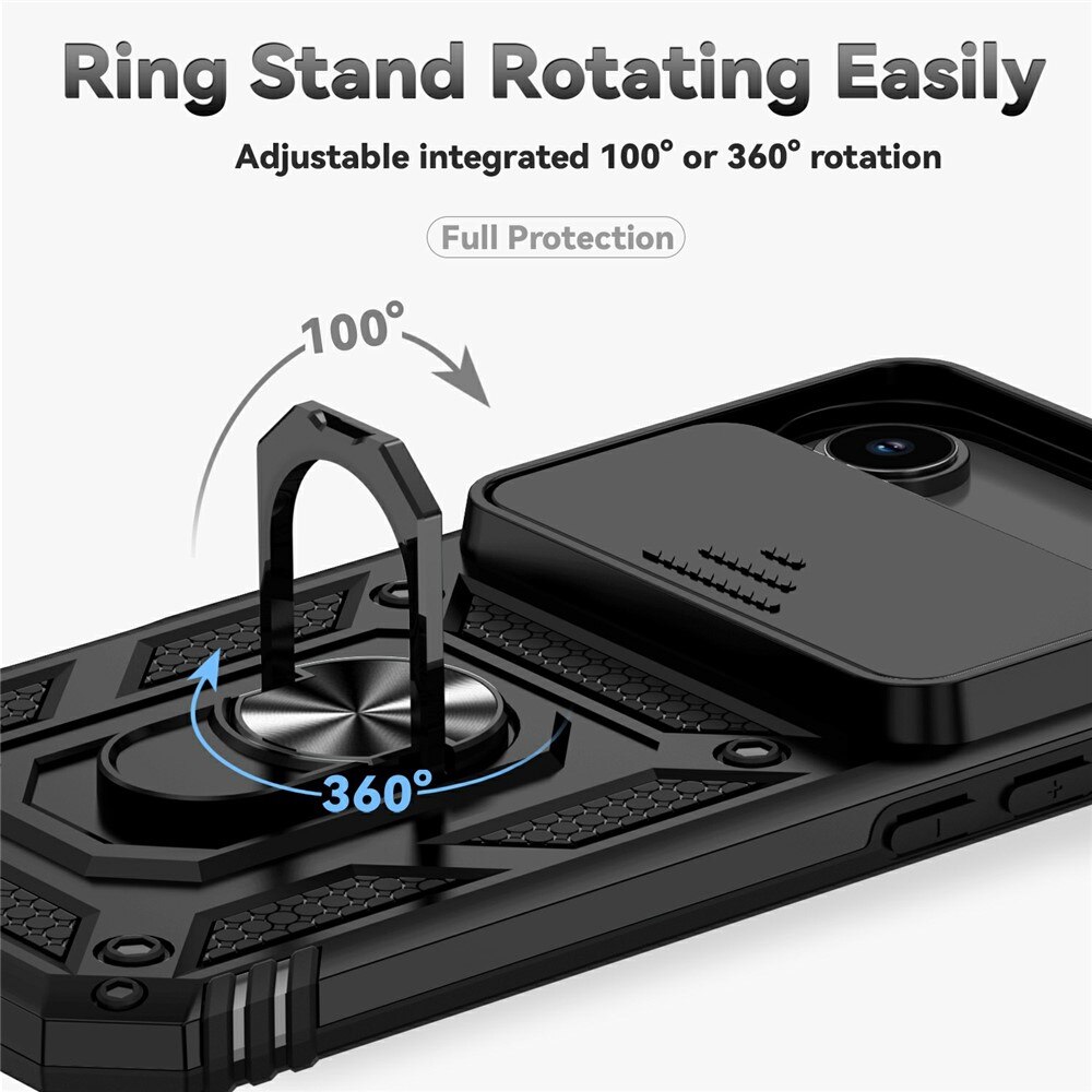 Hybridikuori Ring + Kamerasuojalla iPhone 17 Air Musta