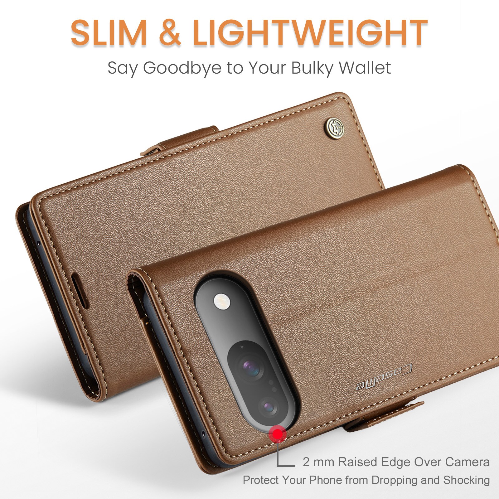 RFID Slim Lompakkokotelo Google Pixel 10 Ruskea