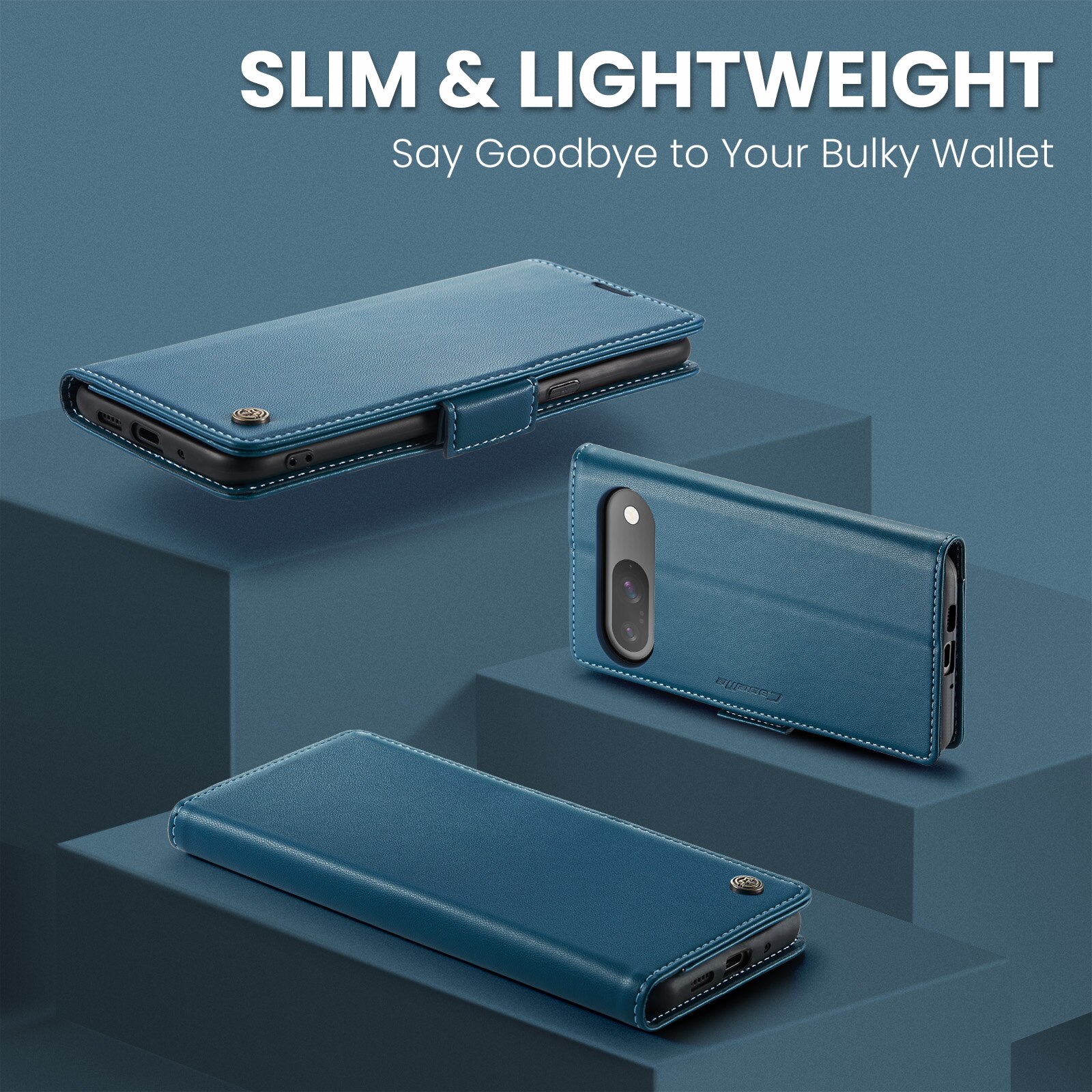 RFID Slim Lompakkokotelo Google Pixel 10 Pro Sininen
