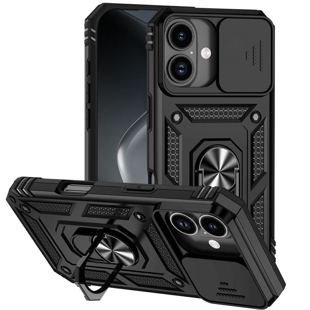 Hybridikuori Ring + Kamerasuojalla iPhone 17 Musta