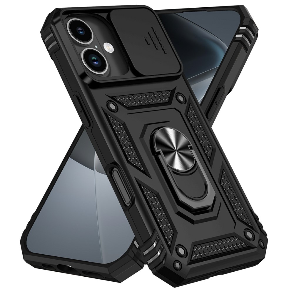 Hybridikuori Ring + Kamerasuojalla iPhone 17 Musta