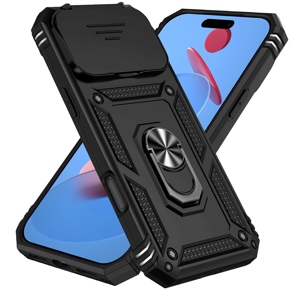 Hybridikuori Ring + Kamerasuojalla iPhone 17 Pro Musta
