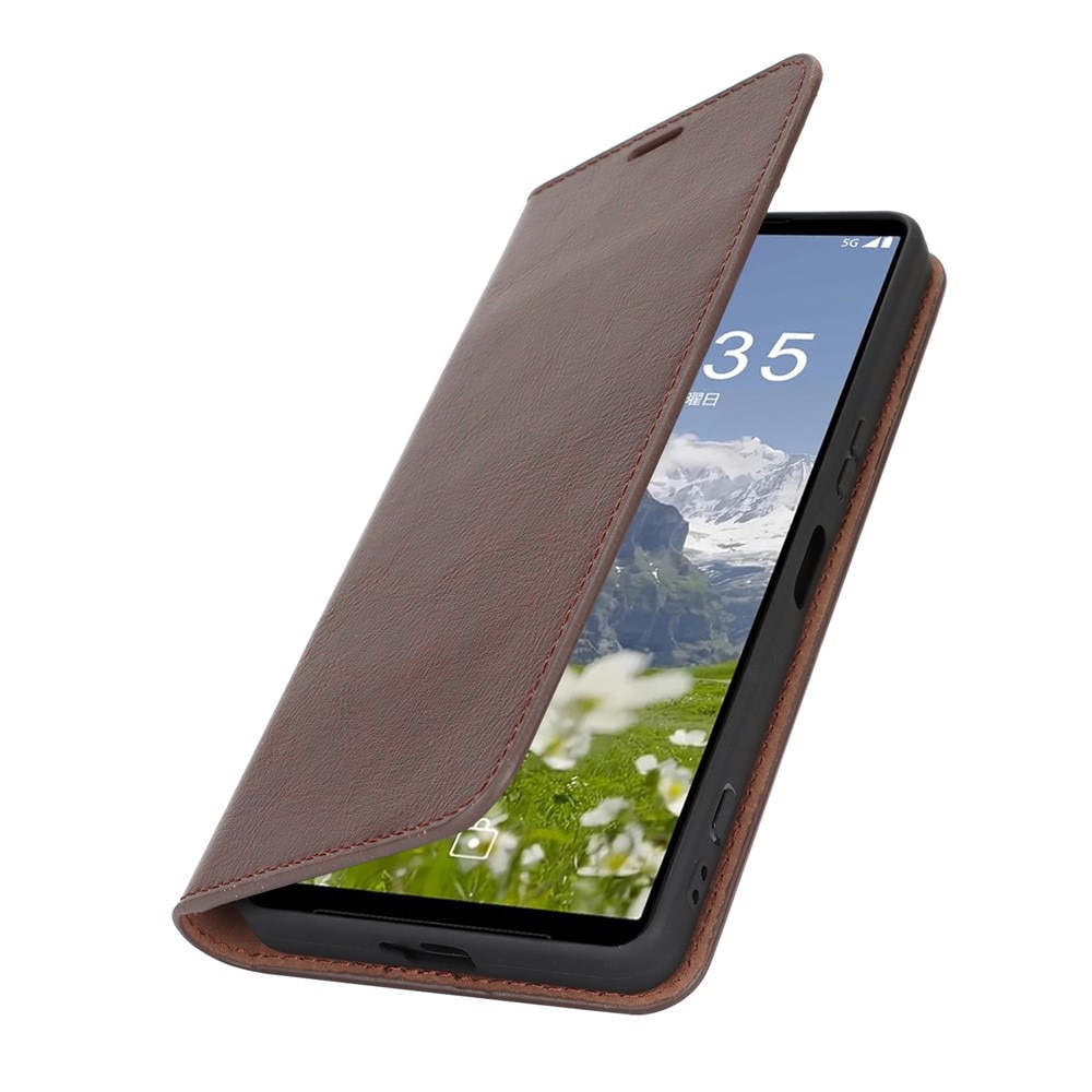 Suojakotelo Aito Nahka Sony Xperia 1 VII Ttummanruskea