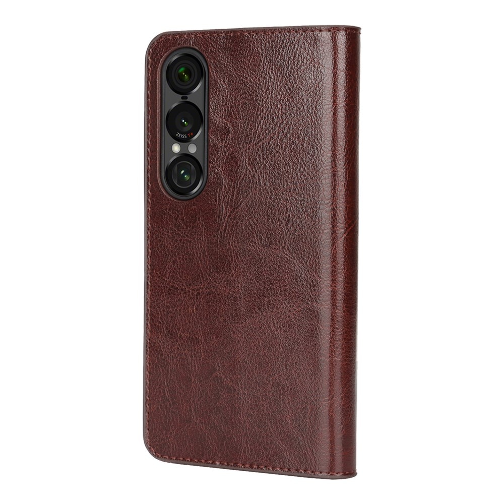 Suojakotelo Aito Nahka Sony Xperia 1 VII Ttummanruskea