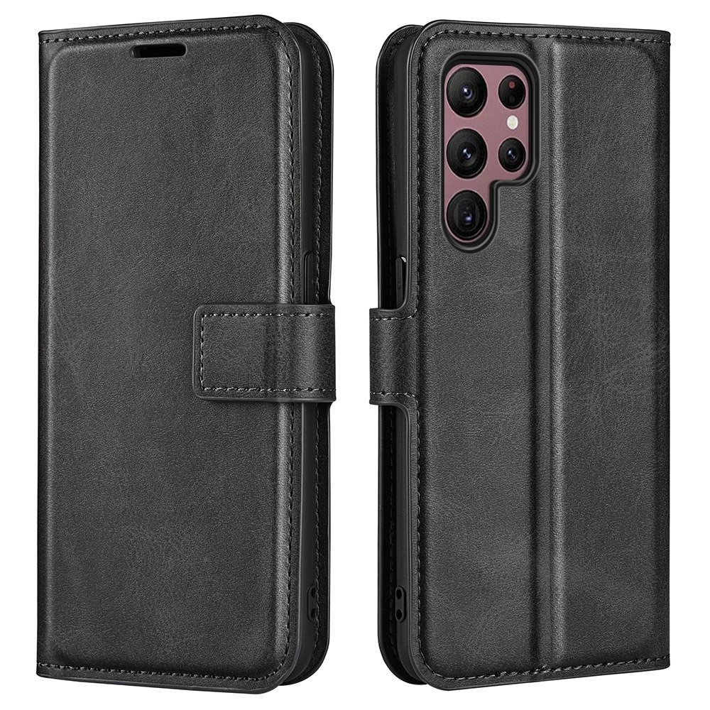 Leather Wallet Samsung Galaxy S23 Ultra Black