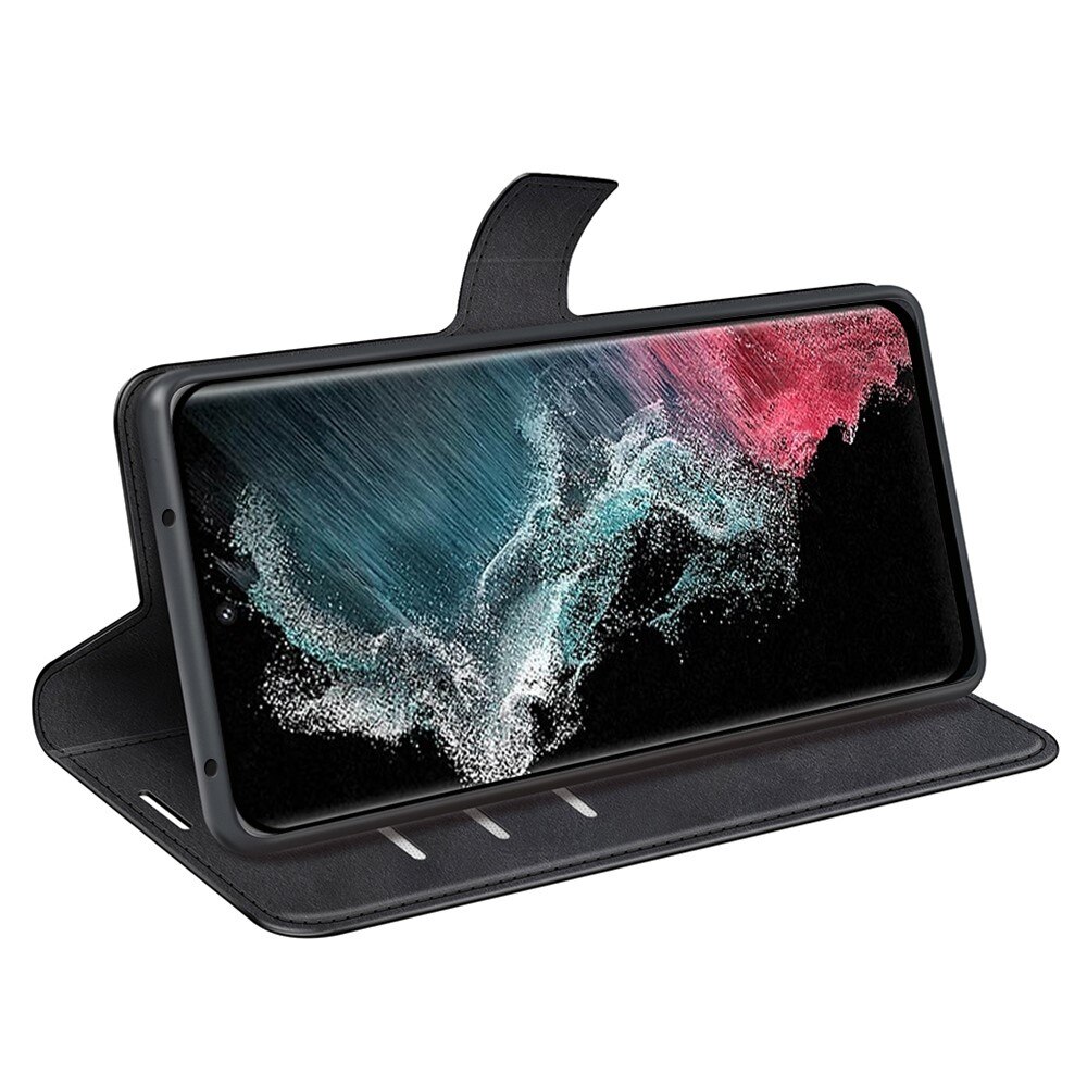 Leather Wallet Samsung Galaxy S23 Ultra Black