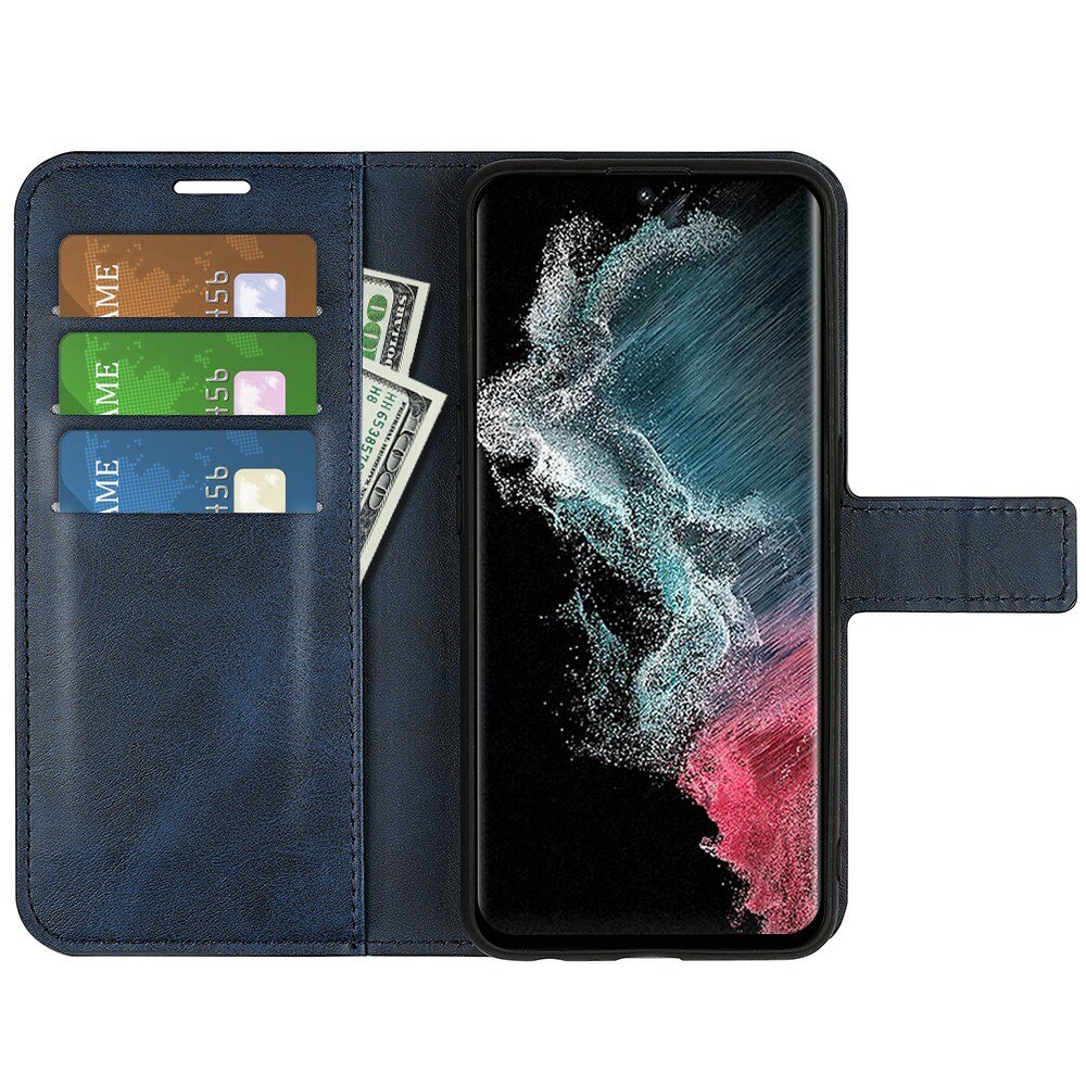Leather Wallet Samsung Galaxy S23 Ultra Blue