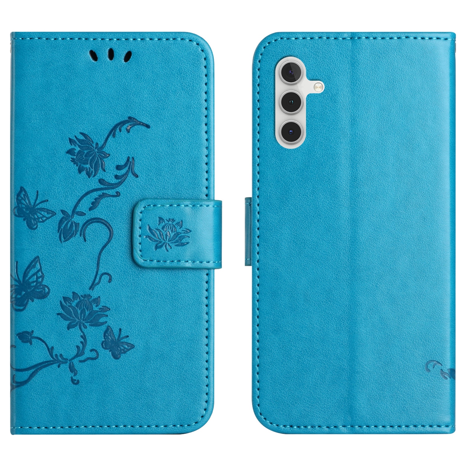 Nahkakotelo Perhonen Samsung Galaxy S25 FE Sininen