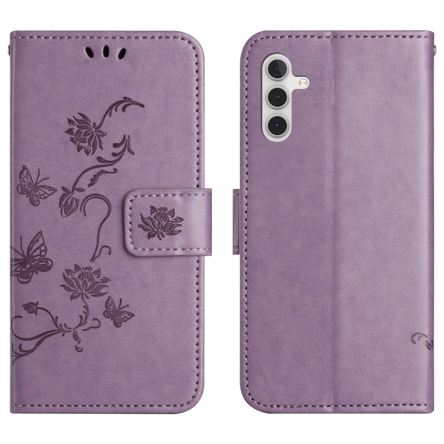 Nahkakotelo Perhonen Samsung Galaxy S25 FE Liila