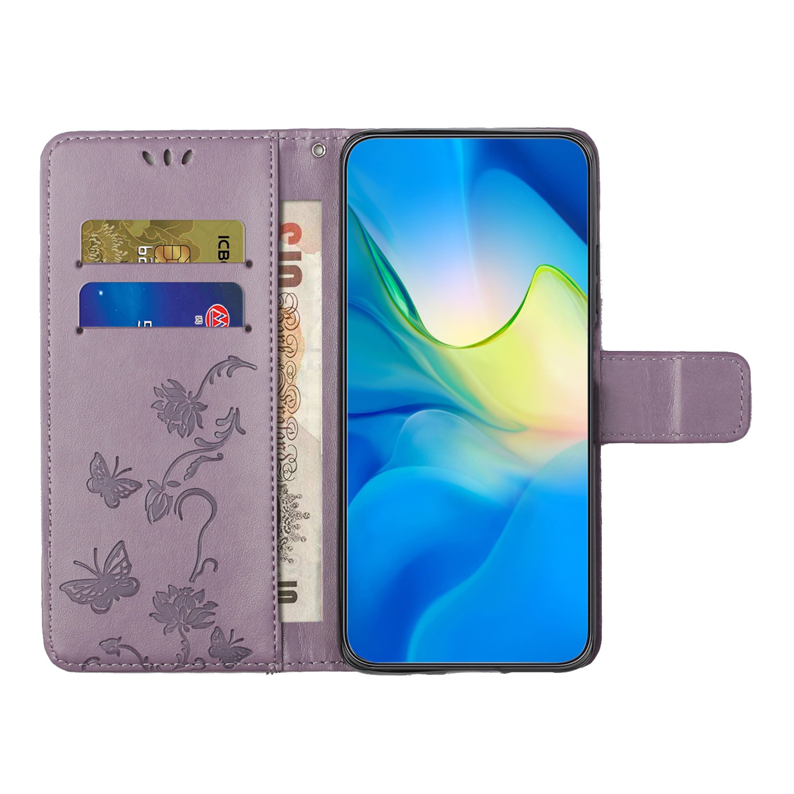 Nahkakotelo Perhonen Samsung Galaxy S25 FE Liila