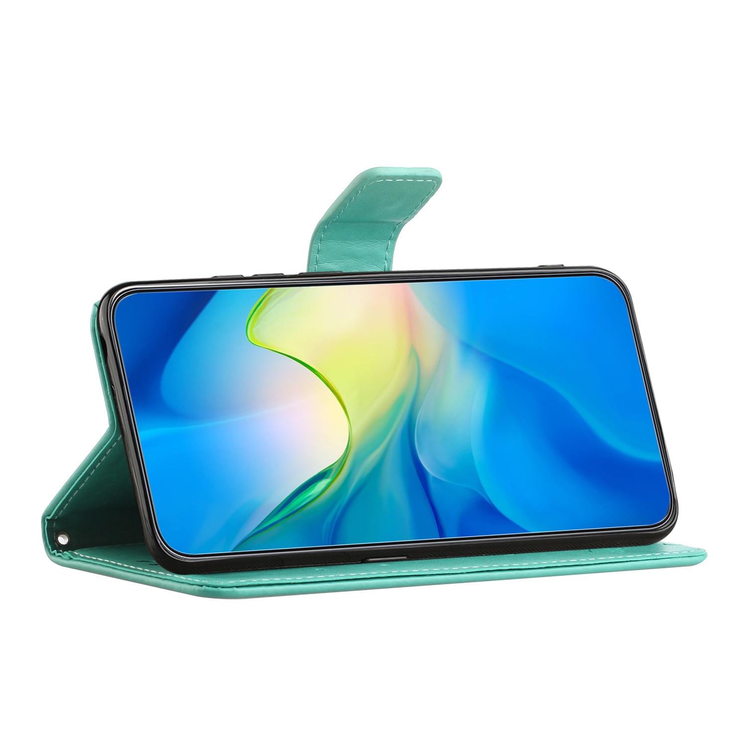 Nahkakotelo Perhonen Samsung Galaxy S25 FE Vihreä
