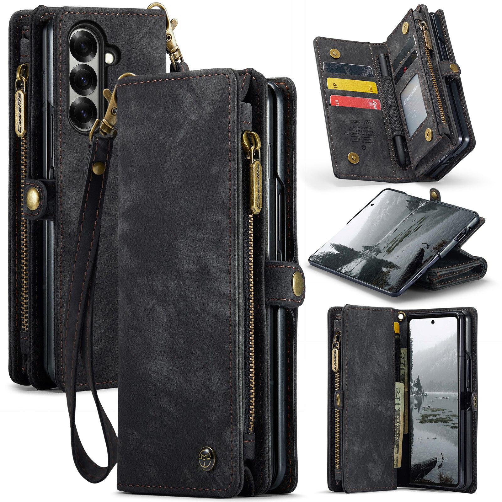 Multi-slot Suojakotelo Samsung Galaxy Z Fold 7 Harmaa