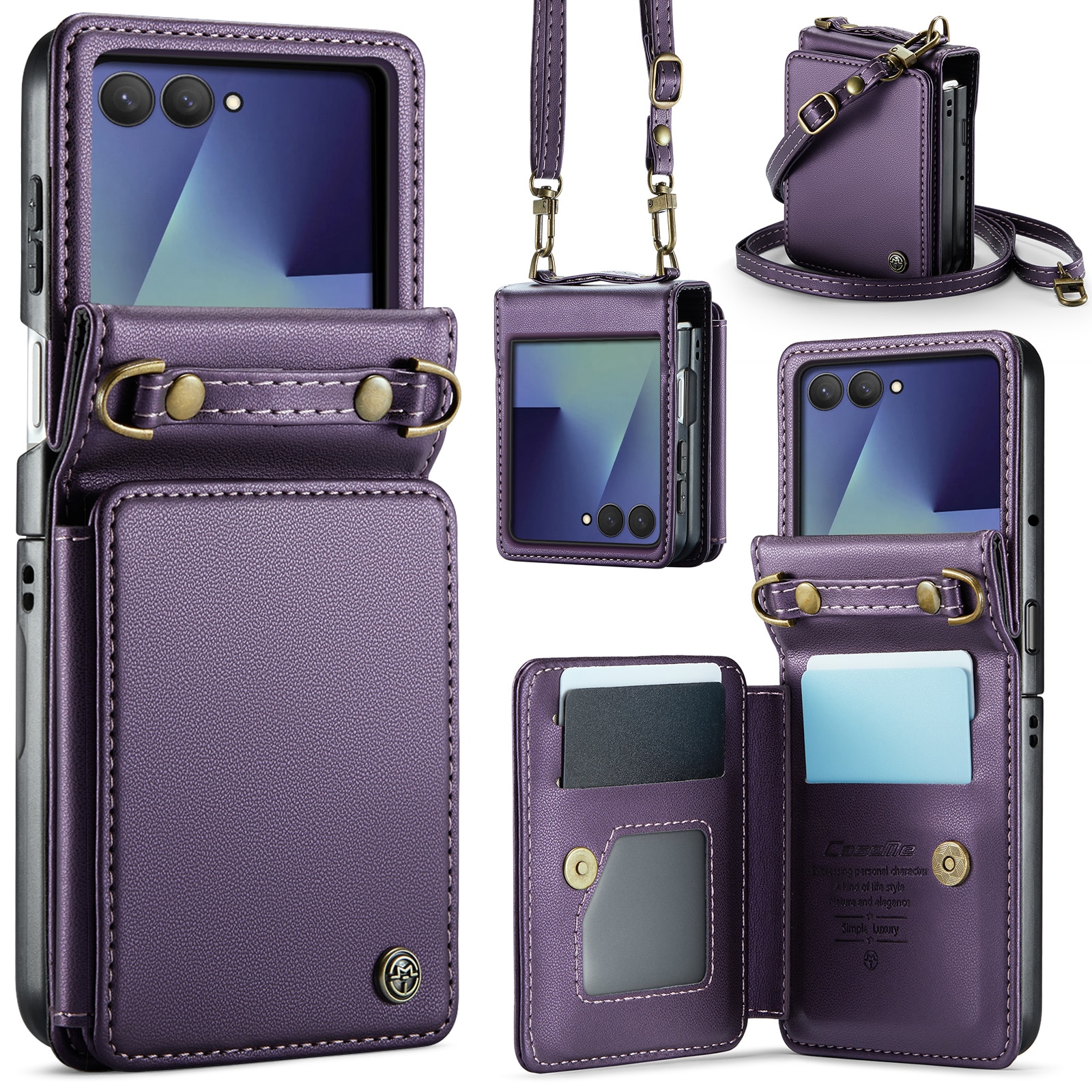RFID-blocking Lompakonkuori Samsung Galaxy Z Flip 7 Liila