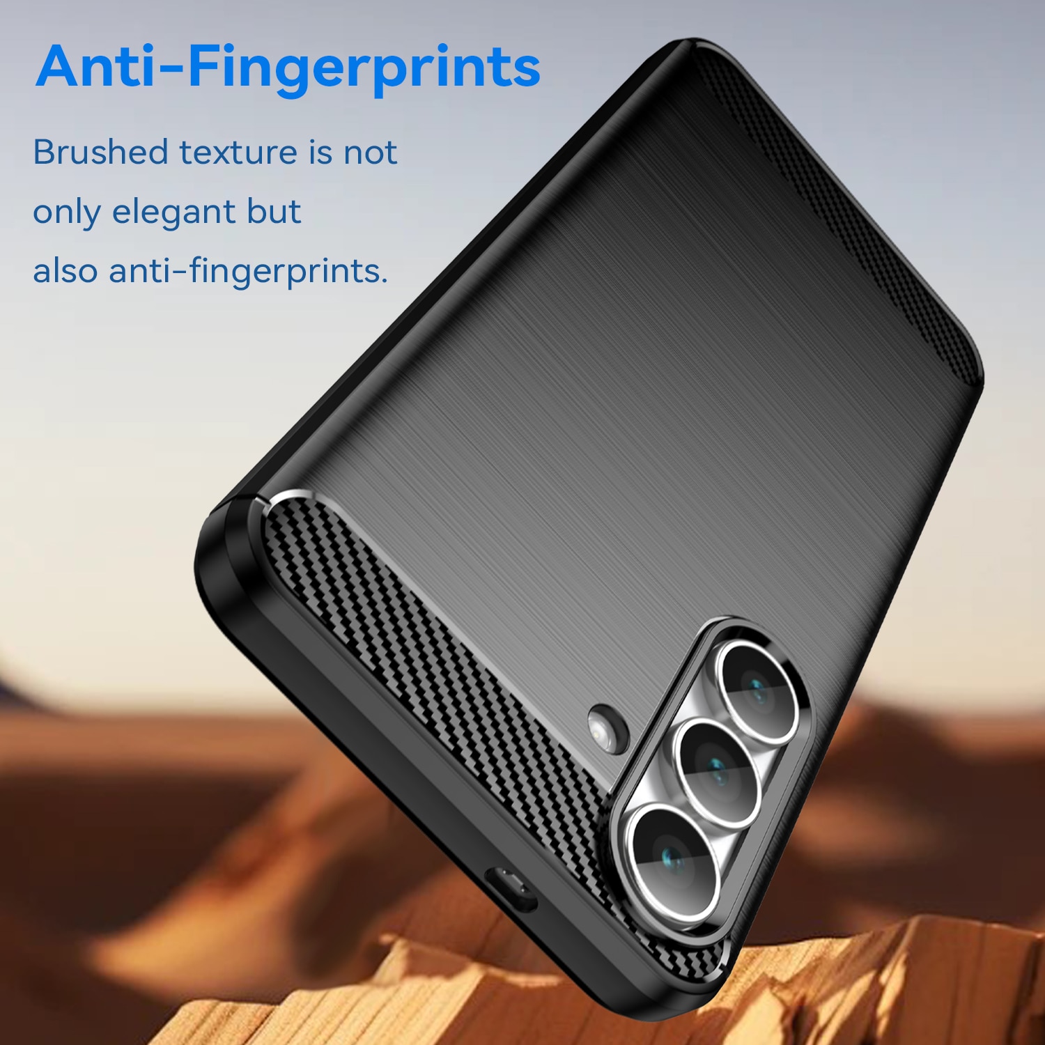 Samsung Galaxy S25 FE Kuori TPU Brushed Musta