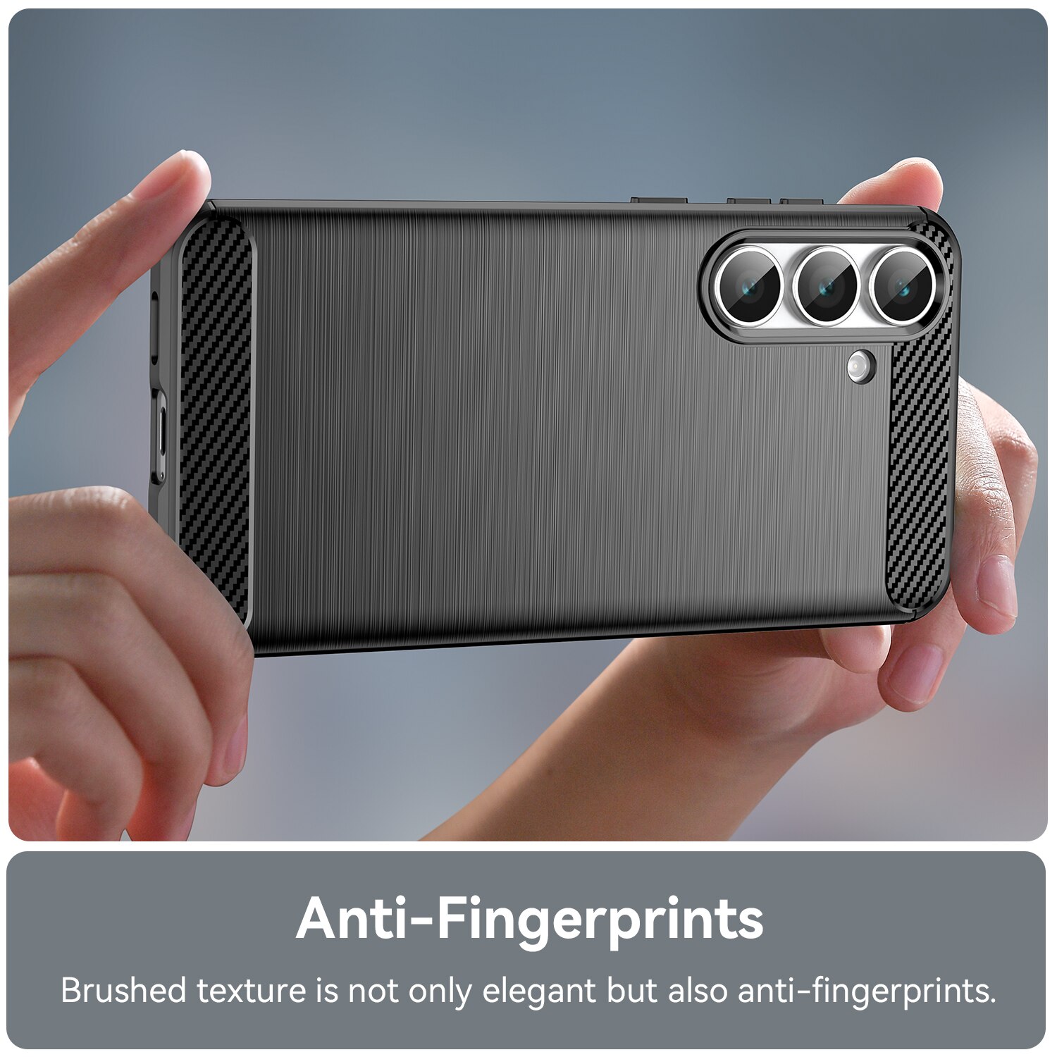 Samsung Galaxy S25 FE Kuori TPU Brushed Musta