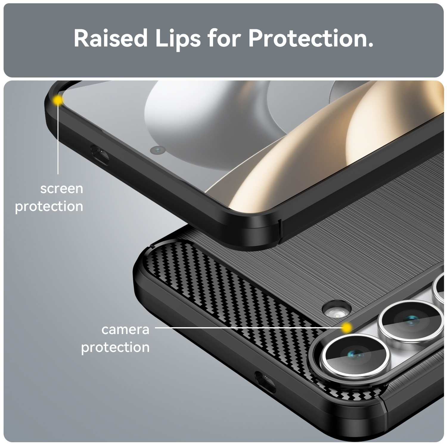 Samsung Galaxy S25 FE Kuori TPU Brushed Musta