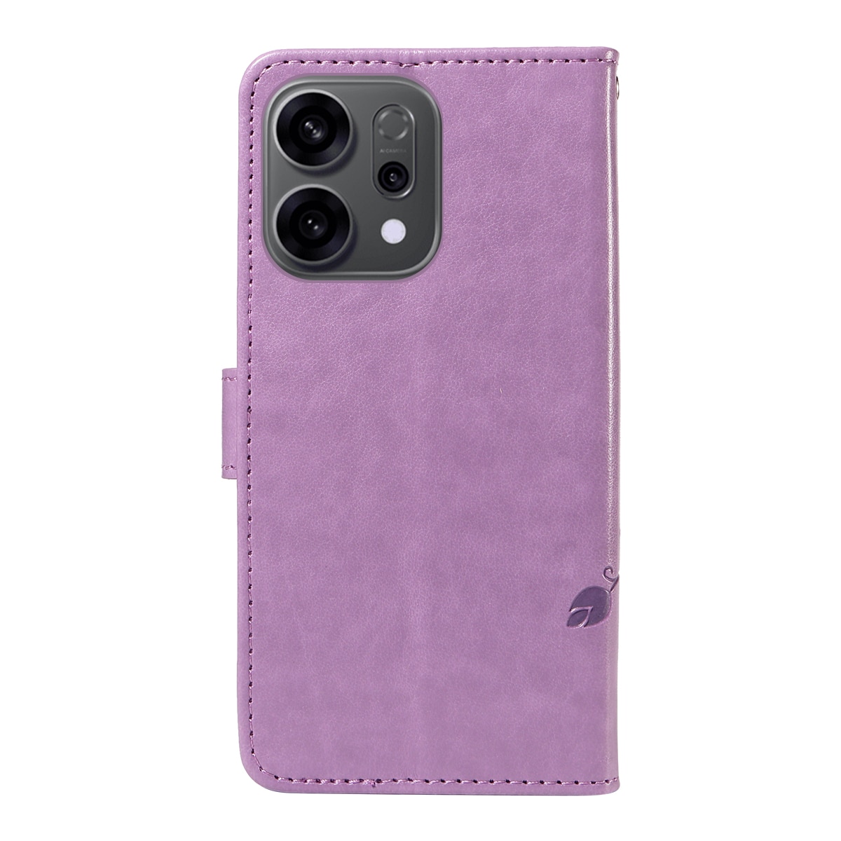 Nahkakotelo Perhonen Oppo Reno 14 Liila