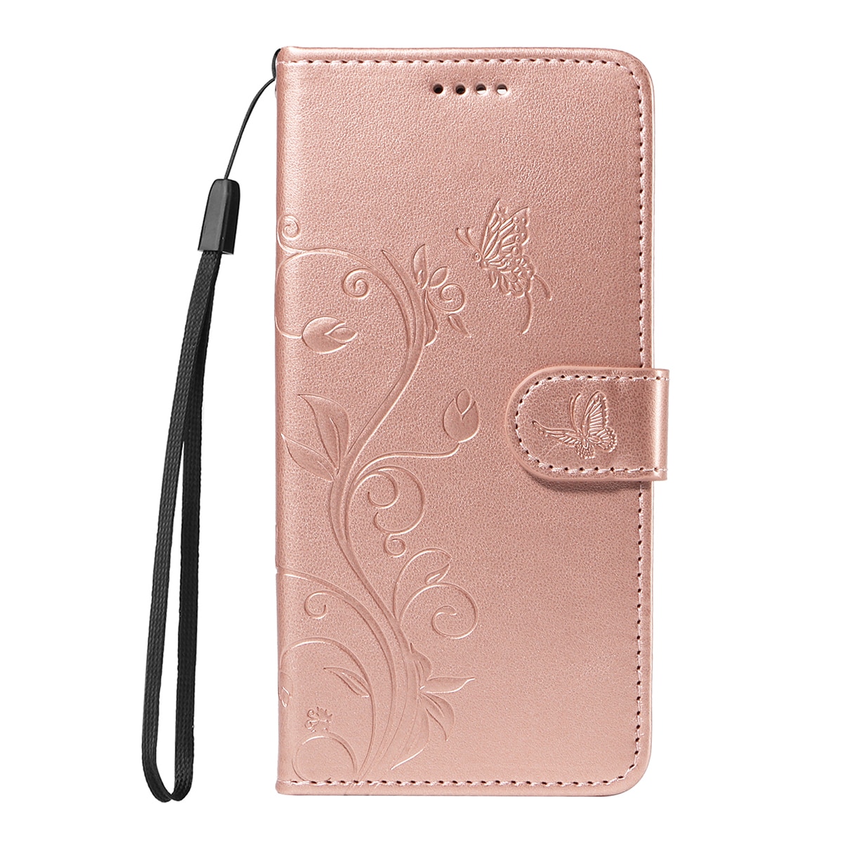 Nahkakotelo Perhonen Oppo Reno 14 Ruusukulta