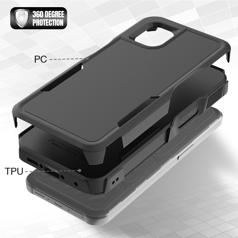 Off-road Hybridikuori Samsung Galaxy Xcover 7 Pro musta