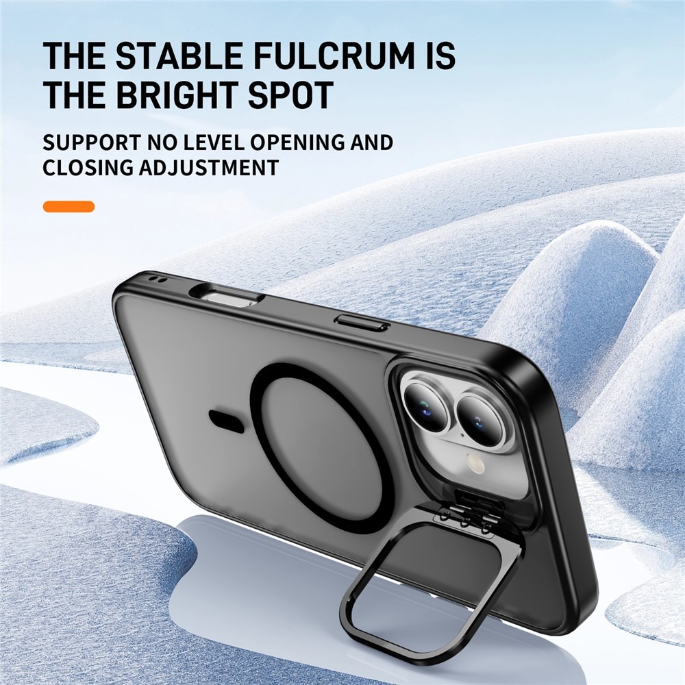 Hybridikuori Kickstand MagSafe iPhone 17 Musta