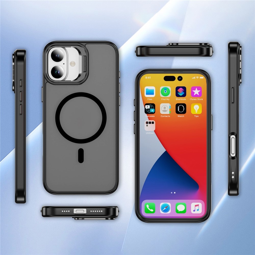 Hybridikuori Kickstand MagSafe iPhone 17 Musta