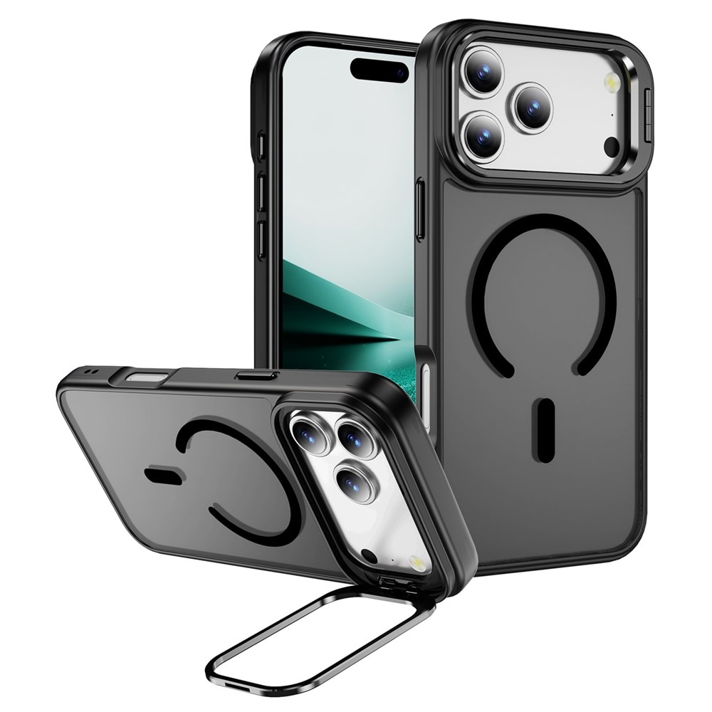 Hybridikuori Kickstand MagSafe iPhone 17 Pro Max Musta