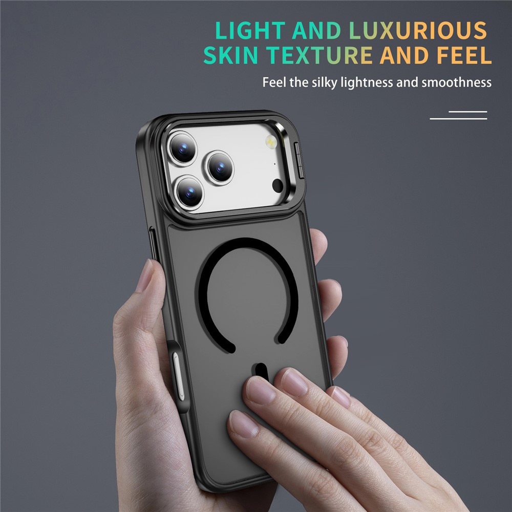 Hybridikuori Kickstand MagSafe iPhone 17 Pro Max Musta