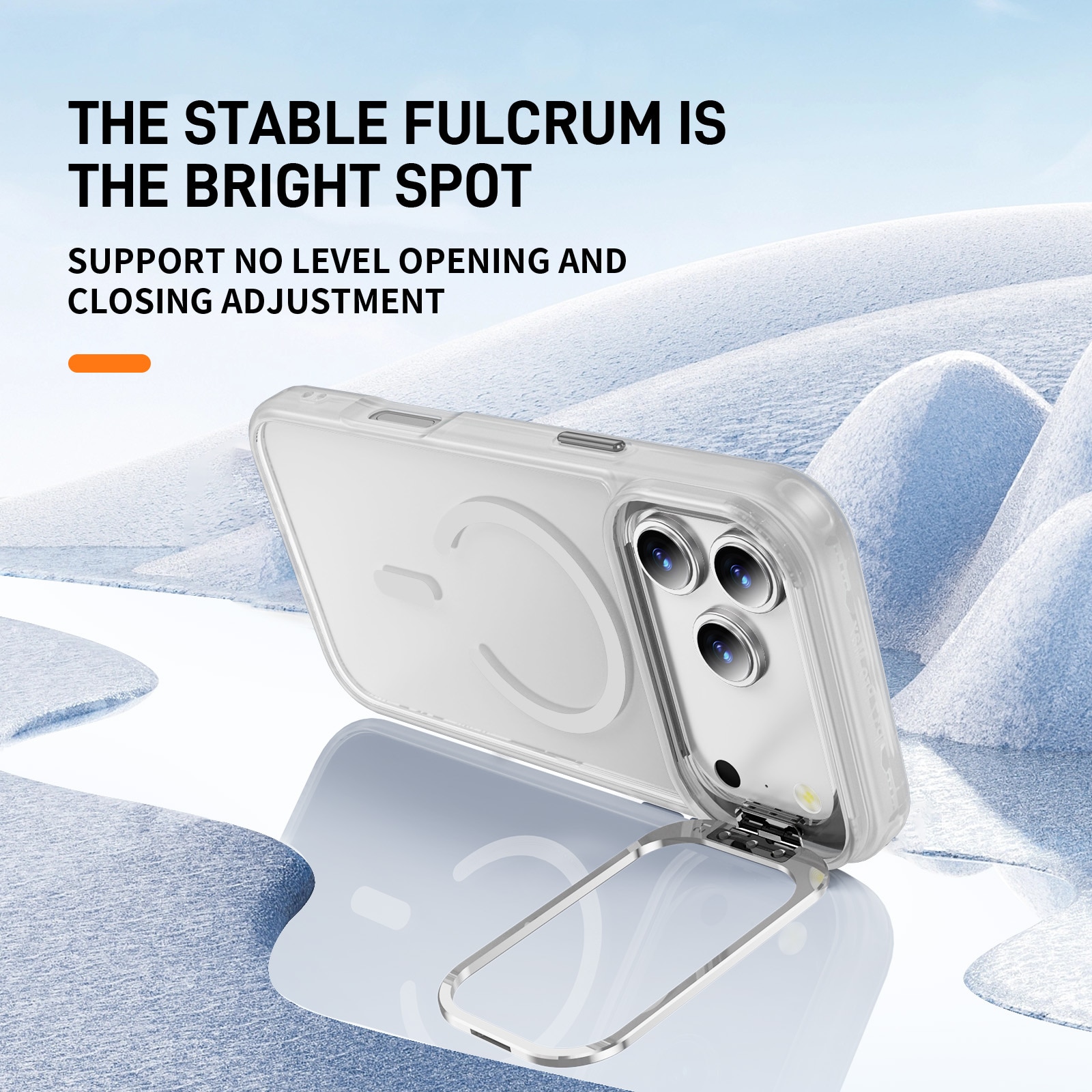Hybridikuori Kickstand MagSafe iPhone 17 Pro Max Kirkas