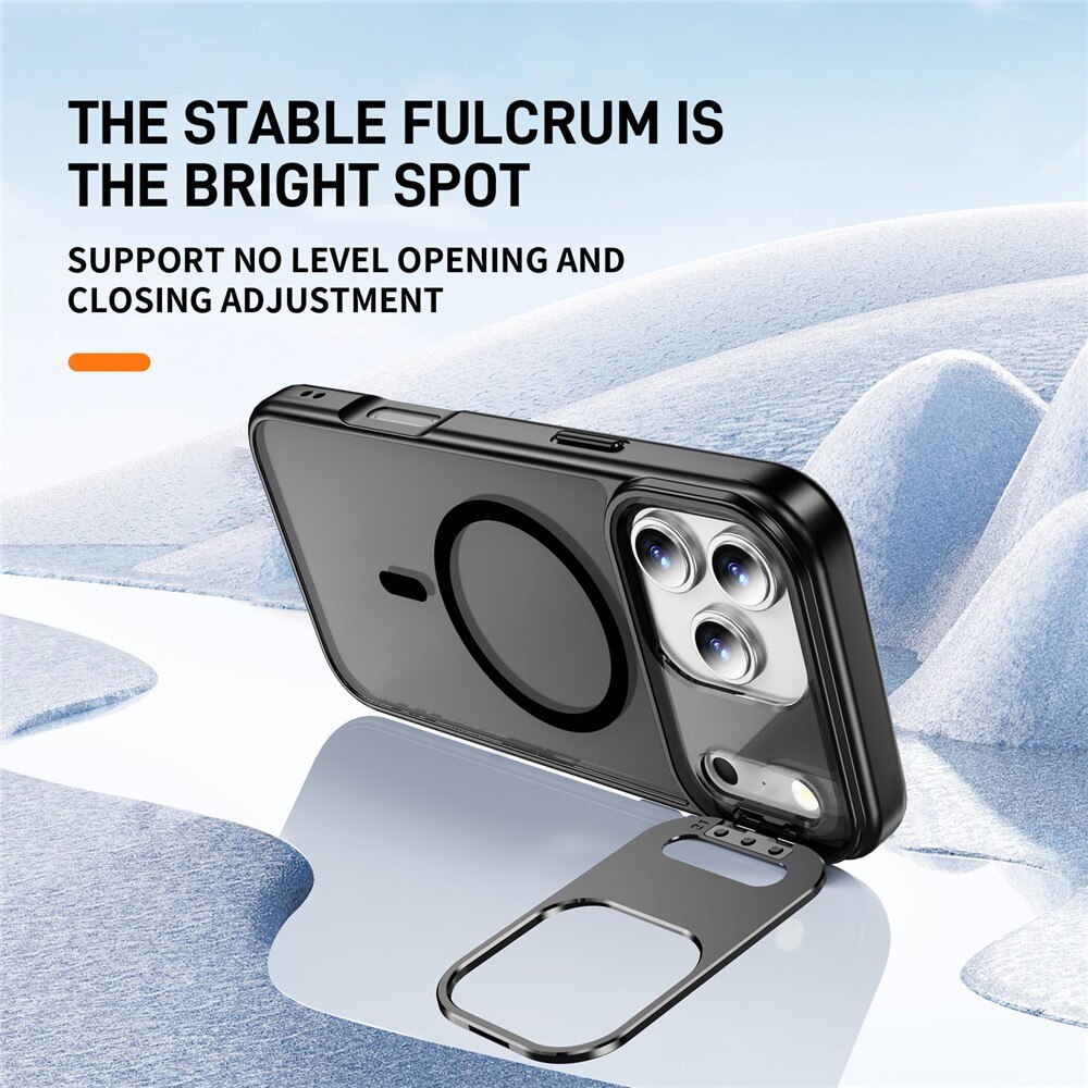 Hybridikuori Kickstand MagSafe iPhone 17 Pro Musta