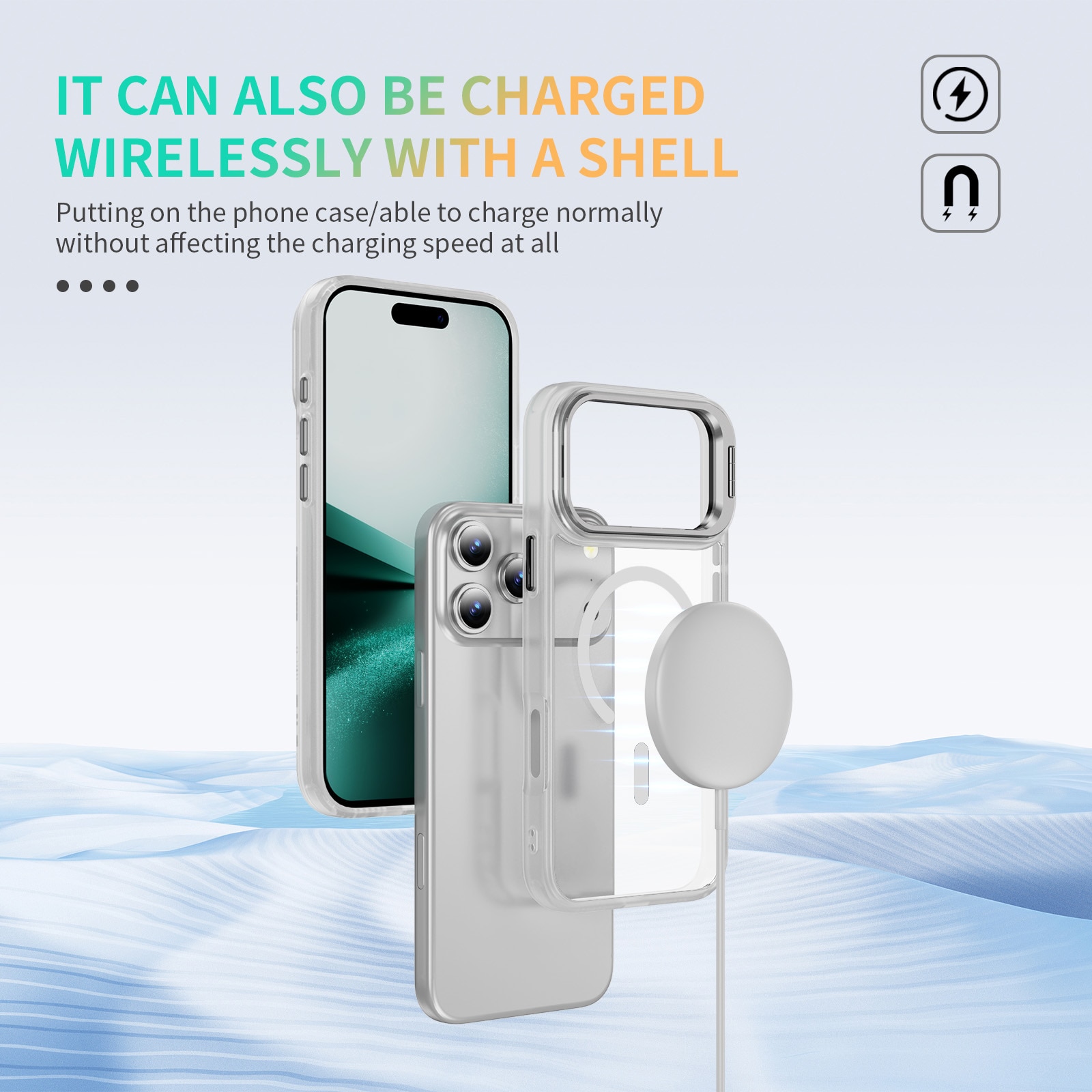 Hybridikuori Kickstand MagSafe iPhone 17 Pro Kirkas