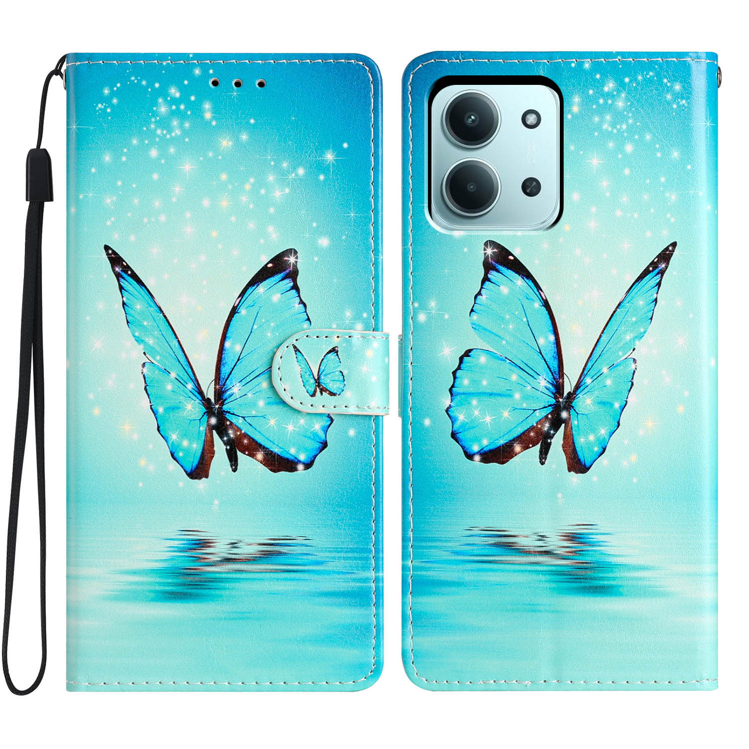 Suojakotelo Xiaomi Redmi 15C siniset perhoset