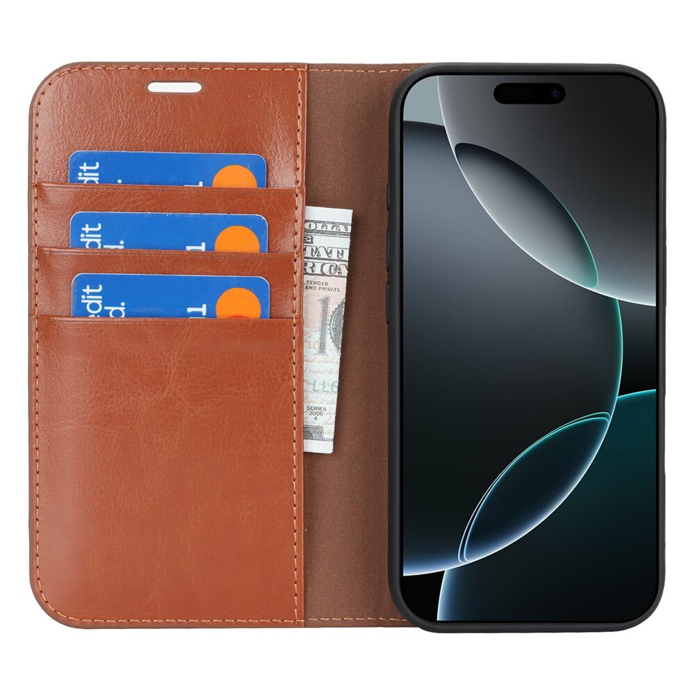 Suojakotelo Aito Nahka iPhone 17 Pro Ruskea