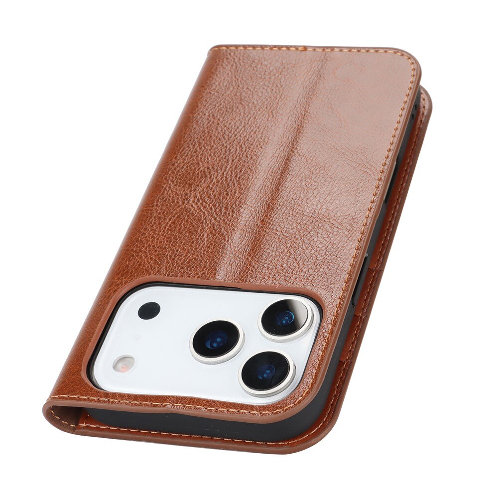 Suojakotelo Aito Nahka iPhone 17 Pro Ruskea