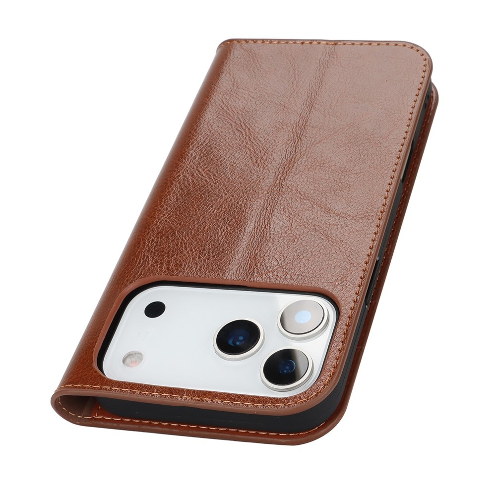 Suojakotelo Aito Nahka iPhone 17 Pro Max Ruskea