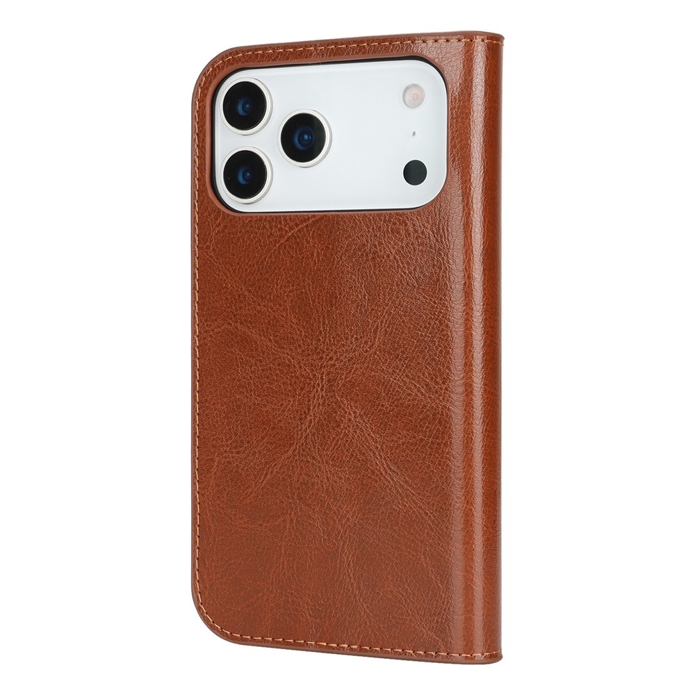 Suojakotelo Aito Nahka iPhone 17 Pro Max Ruskea